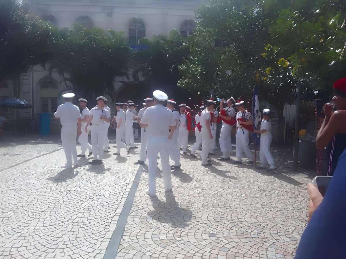 Le Bagad de Lann-Bihoué en tournée officielle en Martinique